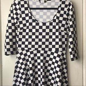 Checkered Skater Dress